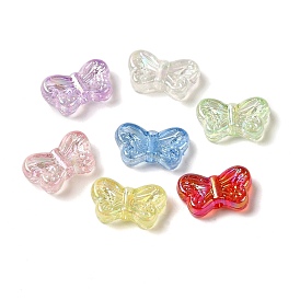 UV Plating Transparent Acrylic Beads, Butterfly