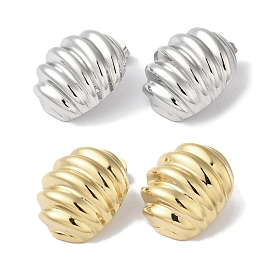 Chunky Oval 304 Stainless Steel Stud Earrings for Women