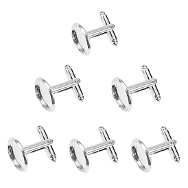 Плоские круглые латунные манжеты, пустой лоток для запонок для аксессуаров одежды