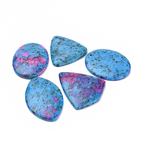 Natural Sesame Jasper/Kiwi Jasper Pendants, Mixed Shaped, Dyed