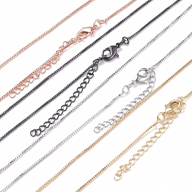 Латунная венецианская цепочка, Ожерелья с цепочкой, с застежками из лобстера и удлинителем цепи, долговечный
