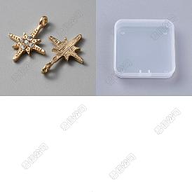 30pcs Legierung Strassanhänger, Sterne-Charme