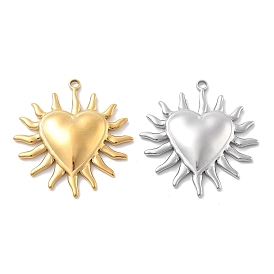 304 подвески из нержавеющей стали, шарма сердца, ионное покрытие (ip)