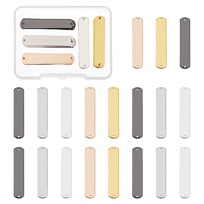 Brass Links Connectors, Round Corner, Rectangle