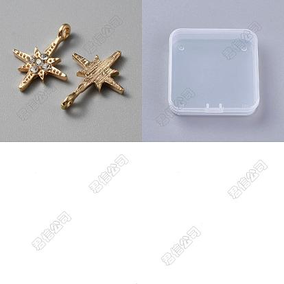 30pcs Legierung Strassanhänger, Sterne-Charme