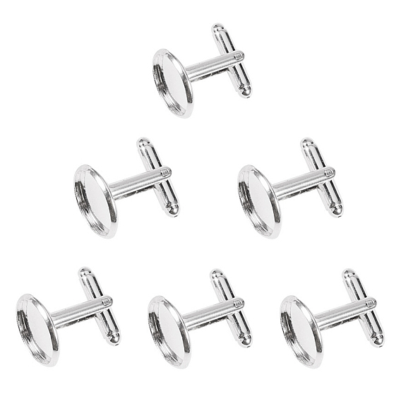 Плоские круглые латунные манжеты, пустой лоток для запонок для аксессуаров одежды