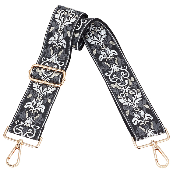 Регулируемые лямки для сумки из хлопка с вышивкой в этническом стиле, замена ремня сумки
