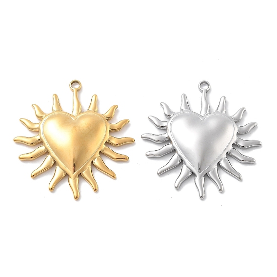 304 подвески из нержавеющей стали, шарма сердца, ионное покрытие (ip)