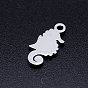 201 Stainless Steel Pendants, Stamping Blank Tag Charms, Sea Horse