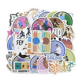 50Pcs PVC Self-Adhesive Stickers, Waterproof Decals, for DIY Albums Diary, Laptop Decoration Cartoon Scrapbooking