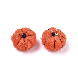 Украшение из шерстяного фетра, со стеклянными бисеринами, украшение ремесла diy, тыква