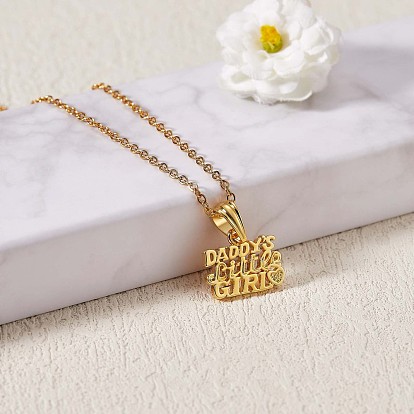 China Factory Word Daddy´s Little Girl Pendant Necklace