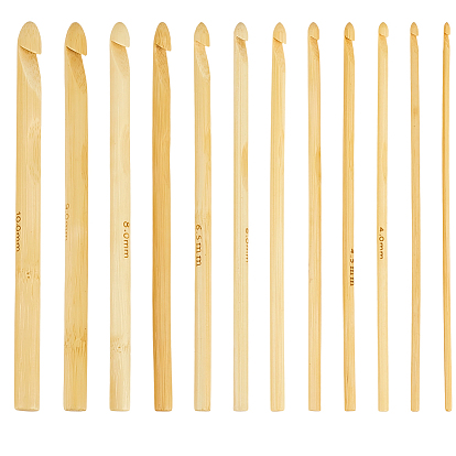 12спицы из карбонизированного бамбука, шт., крючки для вязания крючком, для плетения крючком швейных инструментов