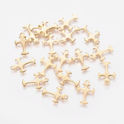 201 Stainless Steel Tiny Cross Charms