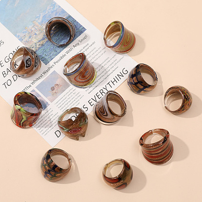 Стеклянные кольца для пальцев в стиле дуньхуан