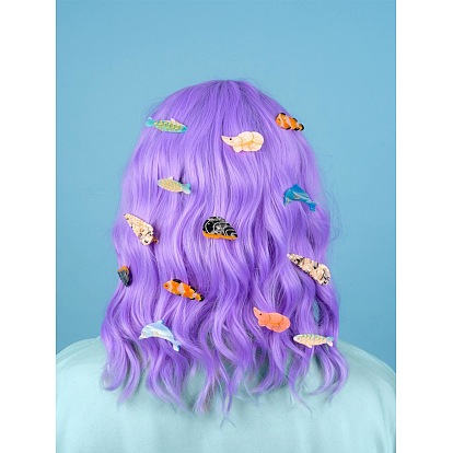 Милая заколка для волос в клетку из ацетата с животной тематикой, для девочек детей