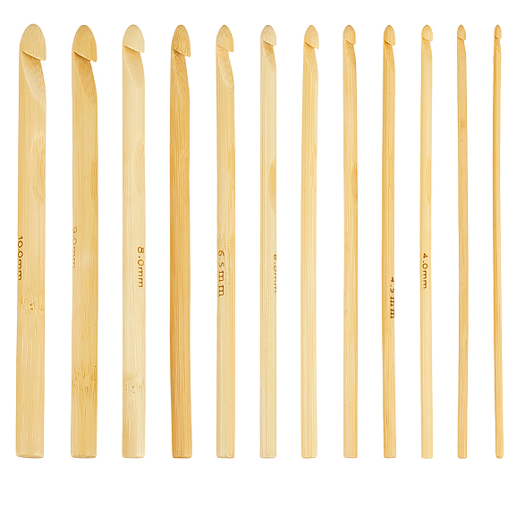 12спицы из карбонизированного бамбука, шт., крючки для вязания крючком, для плетения крючком швейных инструментов