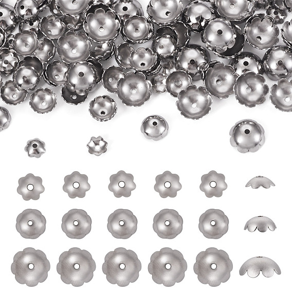 360 шт. 3 стили 316 проставки из нержавеющей стали, цветок