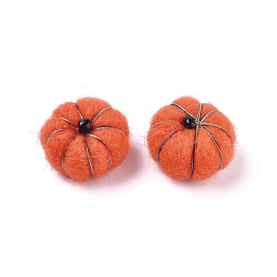 Украшение из шерстяного фетра, со стеклянными бисеринами, украшение ремесла diy, тыква