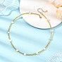 Potato Natural Cultured Freshwater Pearl and Glass Seed Beads Beaded Necklaces, Golden