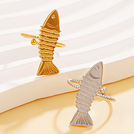 Регулируемые 304 манжеты из нержавеющей стали с открытыми кольцами, рыба