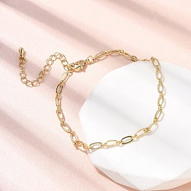 Латунный цепной браслет для женщин, стойки покрытие, без свинца и без кадмия, долговечный