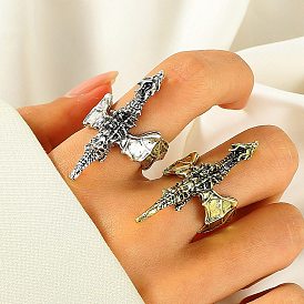 Dragon Alloy Open Cuff Rings for Women Men