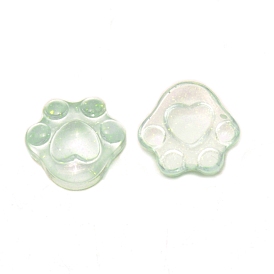 Cabochons de la resina transparente, con polvo del brillo, garra de gato