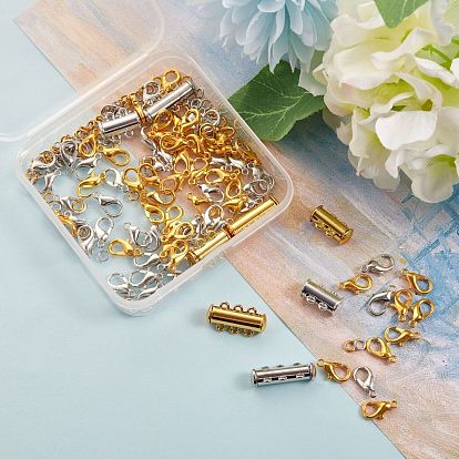 Wholesale 3-Strand 6-Hole Brass Magnetic Slide Lock Clasps