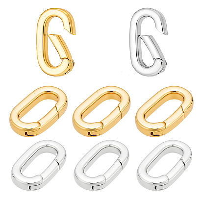 8 шт. 2 цвета стойка покрытие латунь пружинные затворные кольца, долговечный, без кадмия и без свинца