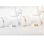 Stainless Steel Double Interlocking Ring Jewelry Set, Link Bracelets & Dangle Stud Earrings & Pendant Necklaces