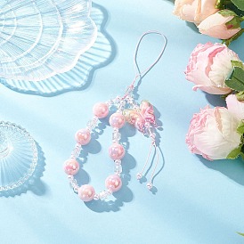 Акриловые планки мобильного, с пластиковыми и стеклянными бусинами, бабочка