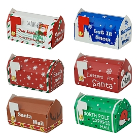 Christmas Printed Paper Candy Gift Boxes, Candy Packaging Boxes, Cartons Chocolate Christmas Party Gifts For Guests