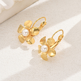 Fashionable Vintage Casual Flower Hoop Earrings for Women