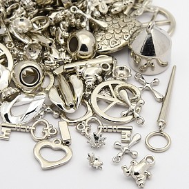 Mixed Style CCB Plastic Beads/Pendants, 9~30x5~30x5~21mm, Hole: 1~9mm