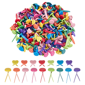 200шт 2 стили железные гвозди, скрапбукинга, Фотоальбом, детские куклы, разноцветные