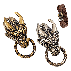 2шт 2 цвета латунные соединительные подвески, ссылки на голову дракона