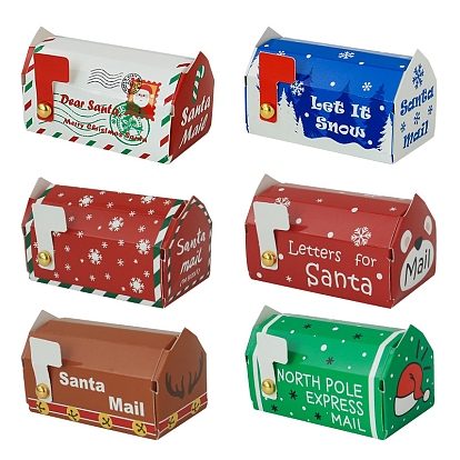 Рождественские печатные бумажные подарочные коробки конфет, коробки для упаковки конфет, коробки шоколадные рождественские подарки для гостей