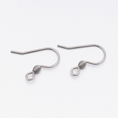 304 нержавеющей стали серьги крюков, 15x13x2.5 мм, отверстие : 1.5 мм, штифты : 0.8 мм