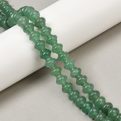 Естественный зеленый авантюрин бисер нитей, фонарь