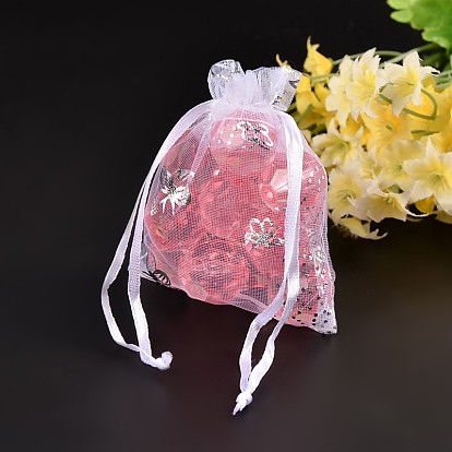 Gift Package Organza Bags, Rectangle with Butterfly Pattern