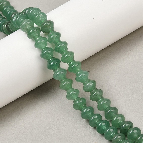 Естественный зеленый авантюрин бисер нитей, фонарь