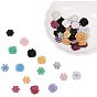 Cabochons de strass de résine , fleur