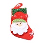 Cloth Hanging Christmas Stocking, with Paillettes, Candy Gift Bag, for Christmas Tree Decoration, Santa Claus