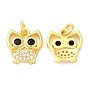 Brass Micro Pave Cubic Zirconia Pendants, Cadmium Free & Lead Free, Owl