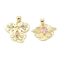 Латунные микро проложить кубического циркония подвески, лист прелести