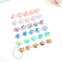 Transparent Crackle Acrylic Beads, Gradient Color, Star