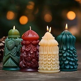 Christmas Cylinder DIY Candle Silicone Molds, Decoration Making, for Candle Making