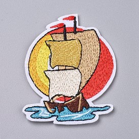 Computerized Embroidery Cloth Iron on/Sew on Patches, Costume Accessories, Appliques, for Backpacks, Clothes, Ship
