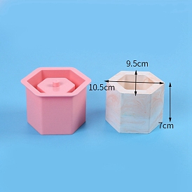 DIY Hexagon Succulent Planter Silicone Molds, Vase Molds, Resin Casting Molds, for UV Resin, Epoxy Resin Craft Making